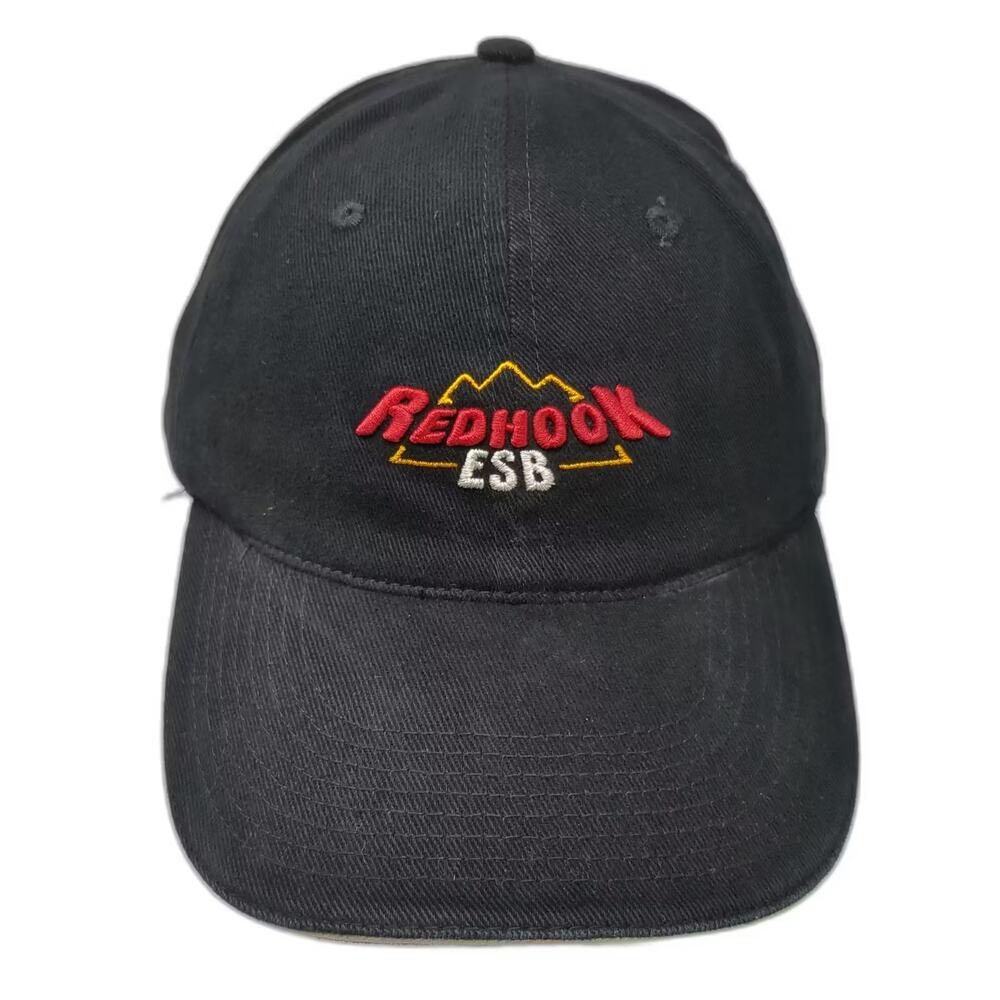 Brand Innovators Redhook ESB Baseball Cap Black Red Fitted Hat OS Embroidered